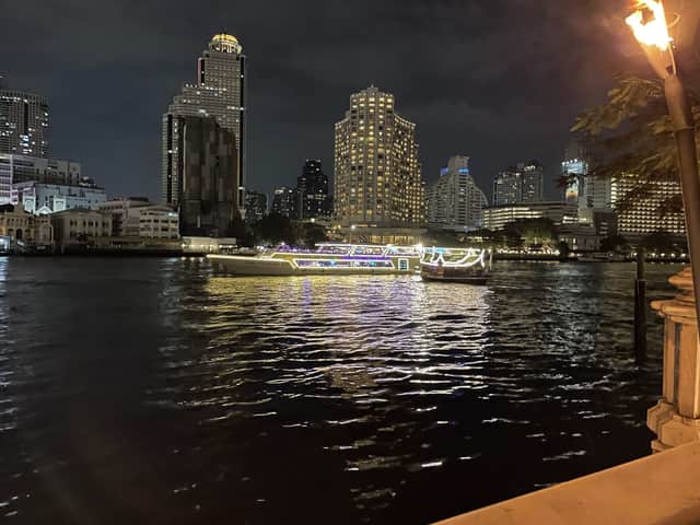 Chao Phraya river at night, Bangkok