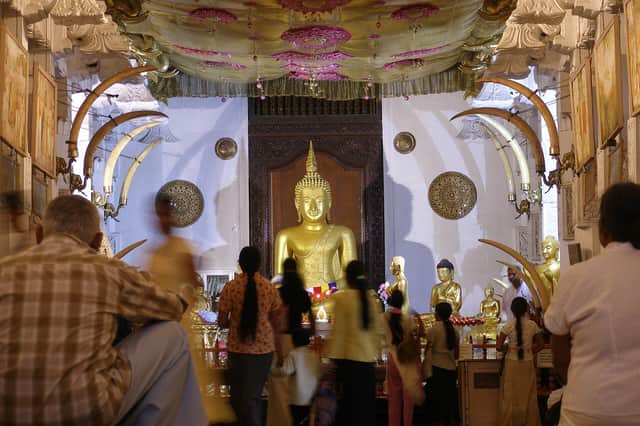 Inside the Temple of the Tooth, Kandy