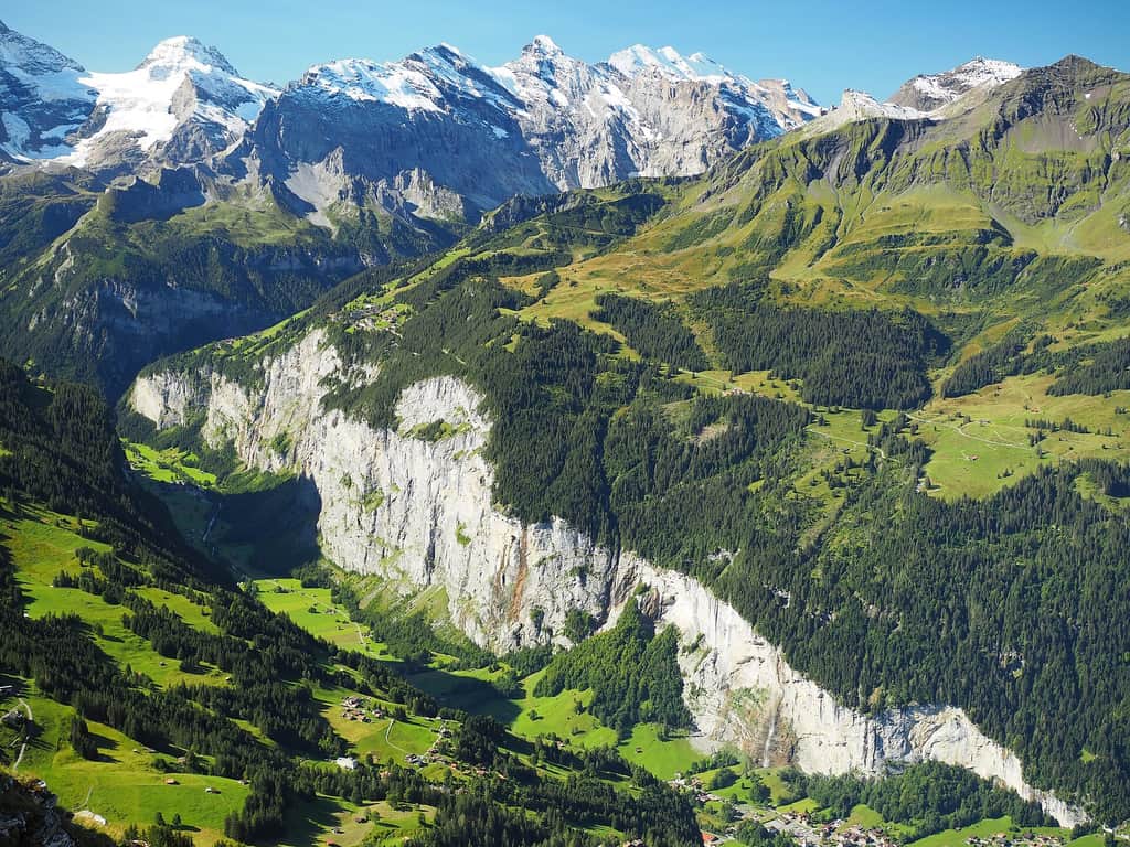 The Lauterbrunnen valley in the Swiss Alps