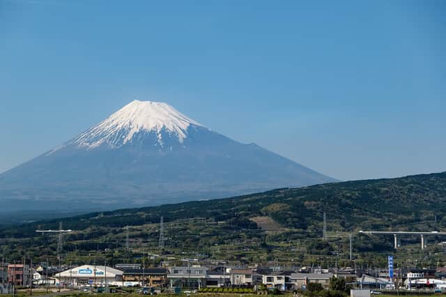 Mount Fuji seen from the Tokaido Shinkansen route