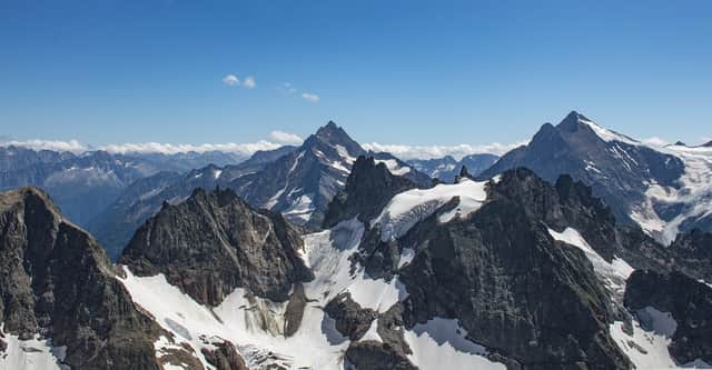 View over the Alps from Mount Titlis