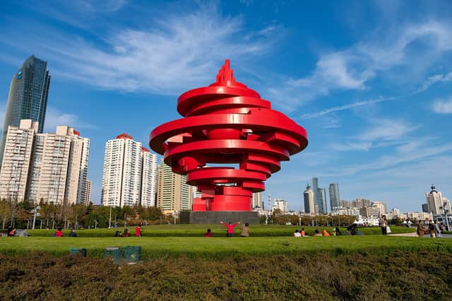May Fourth Square sculpture in Qingdao