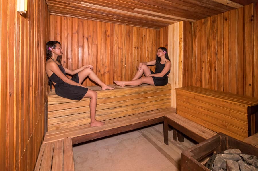 Finnish sauna at the Himalayan Suite Hotel spa, Kathmandu