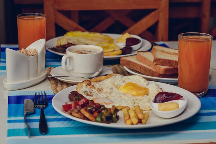 Breakfast at the Himalayan Suite Hotel restaurant, Kathmandu