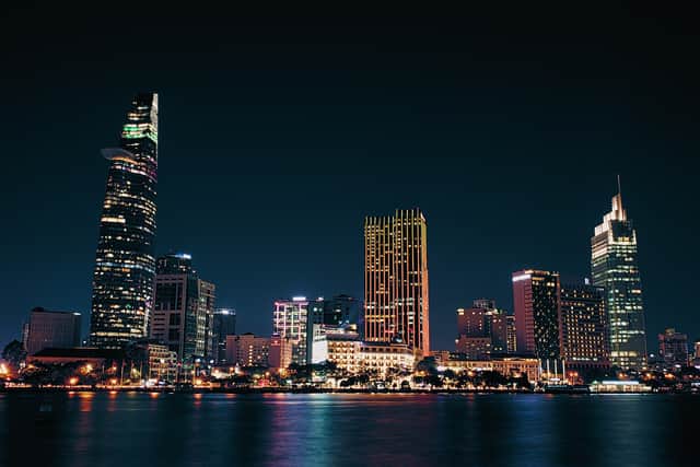 Saigon skyline at night