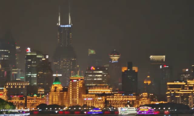 The Bund lit up at night, Shanghai