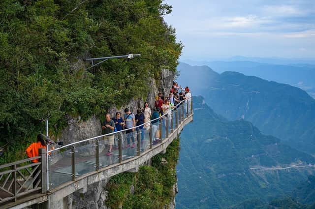 Cliff walkway on Tianmen Mountain