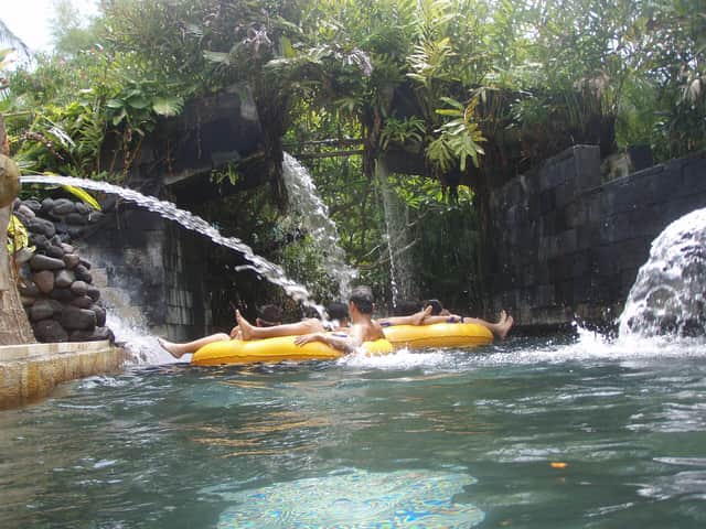 Lazy river at Waterbom Bali water park