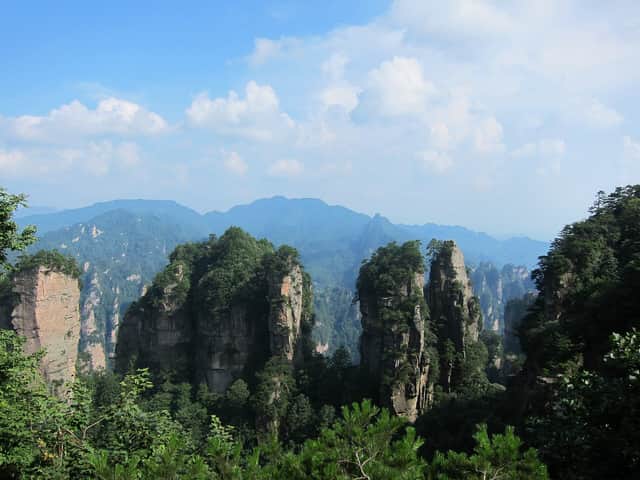 Stone pillars in Zhangjiajie National Forest Park