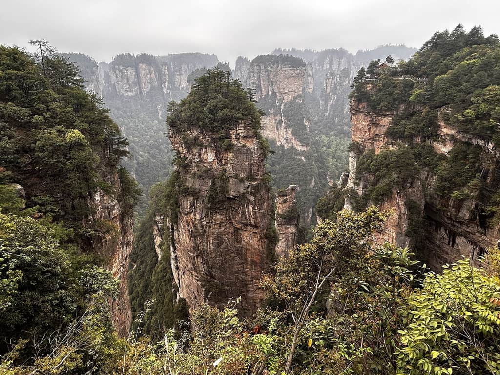 Sandstone pillars of Wulingyuan, Zhangjiajie