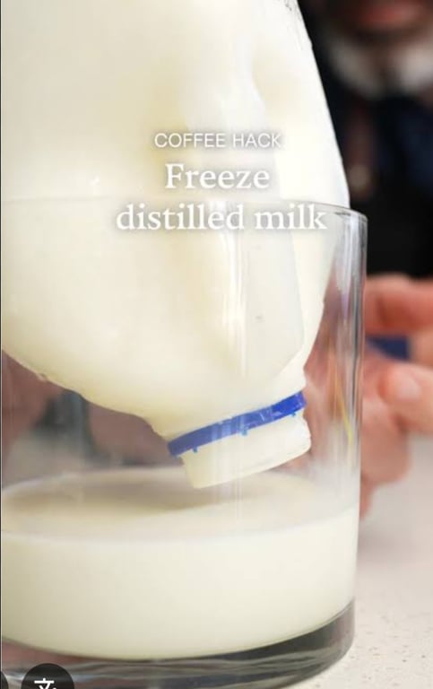 Cortado leche destilada