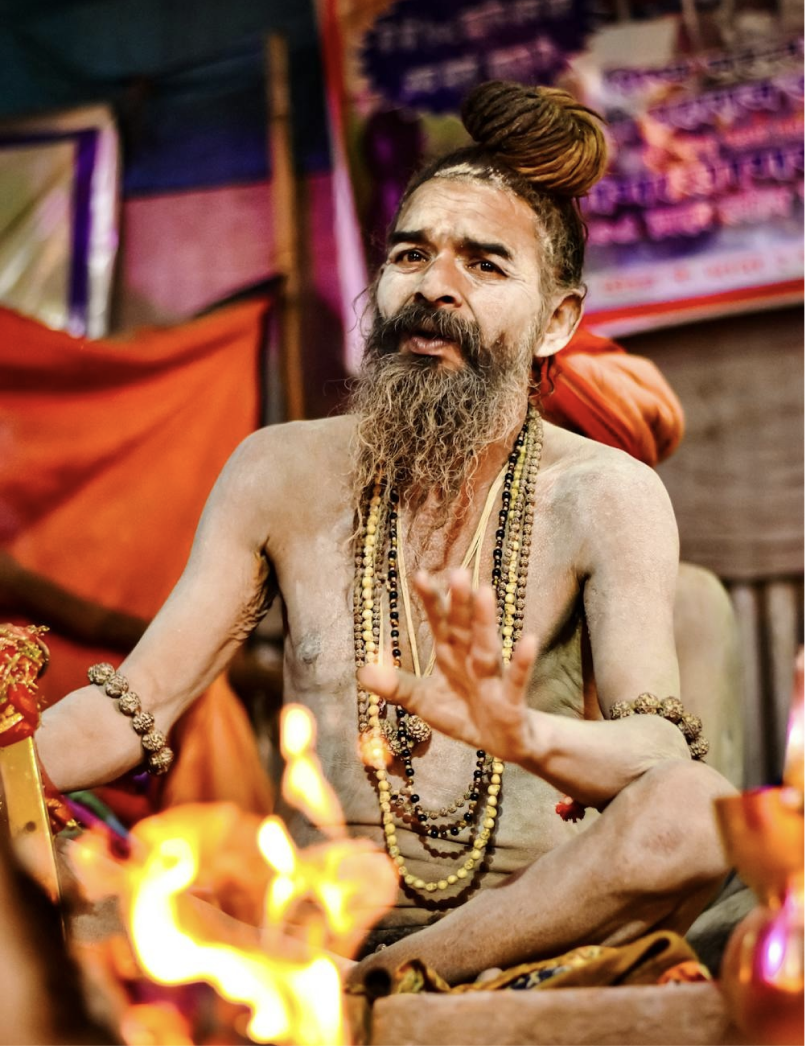 A Nāga Sadhu at the Kumbh Mela.