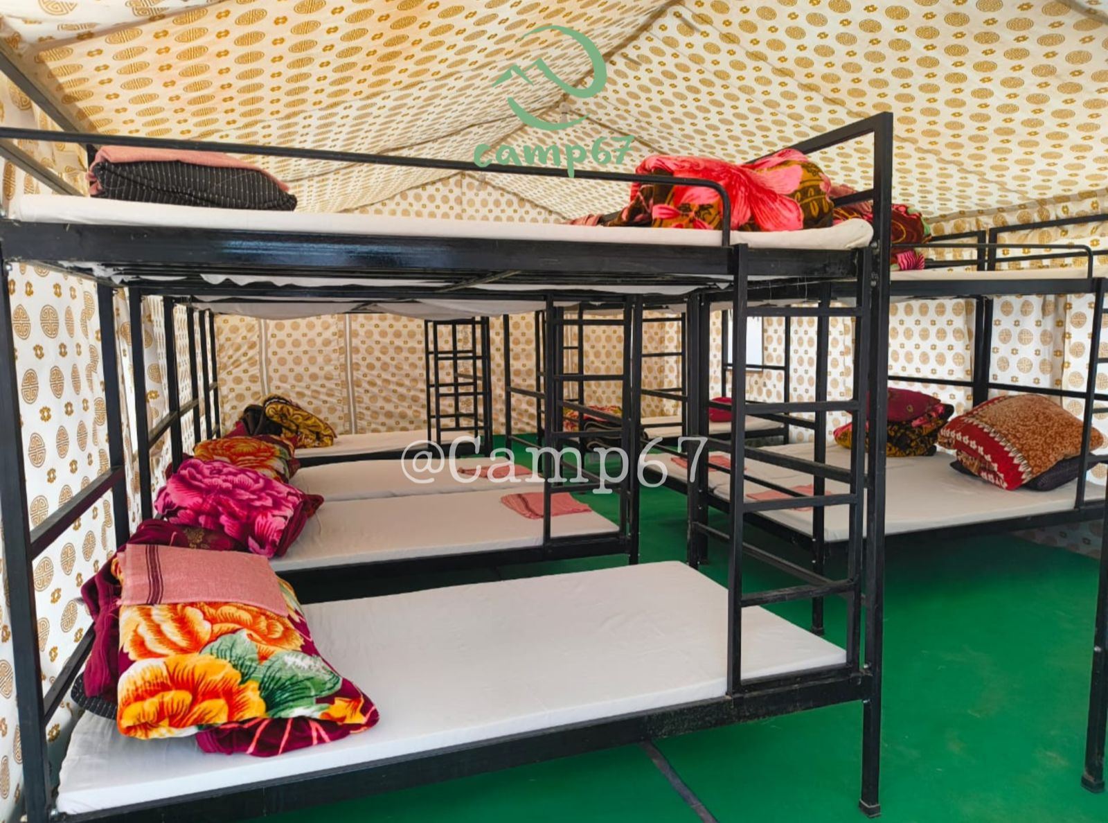The dormitory bunk option offered by camp67.