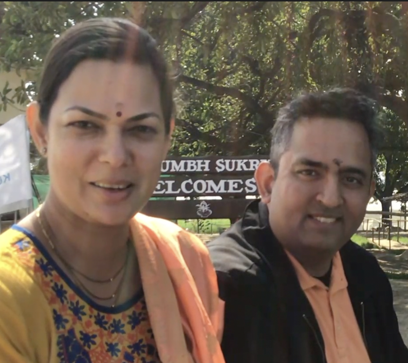 Amit and Swapna Pawar of Microsoft and Edukinect at our campsite in 2019.