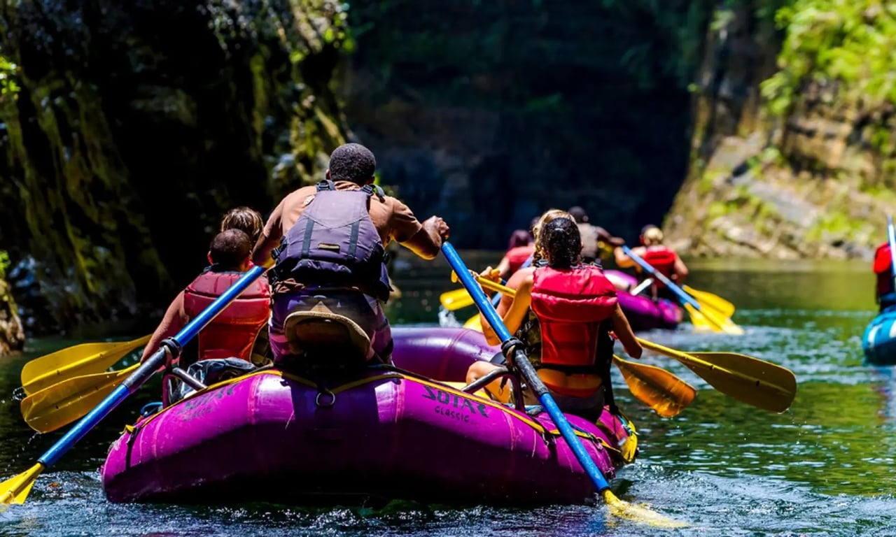 whitewater rafting on the navua river