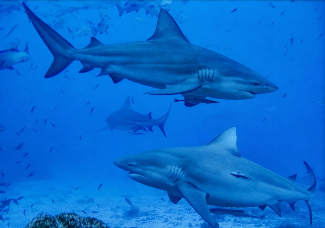 diving with sharks on the coral coast close ups of bullsharks