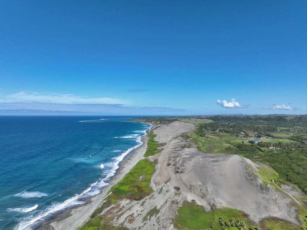 aerial view of the coast line