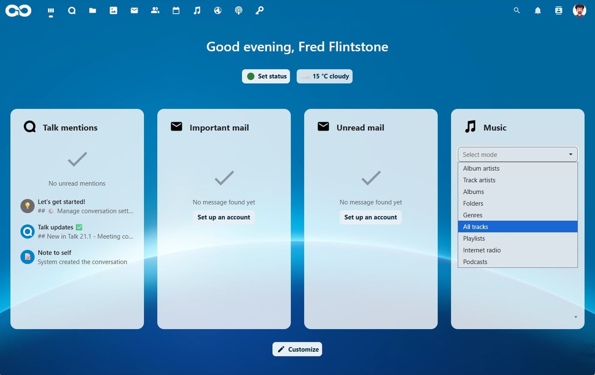 Nextcloud Dashboard