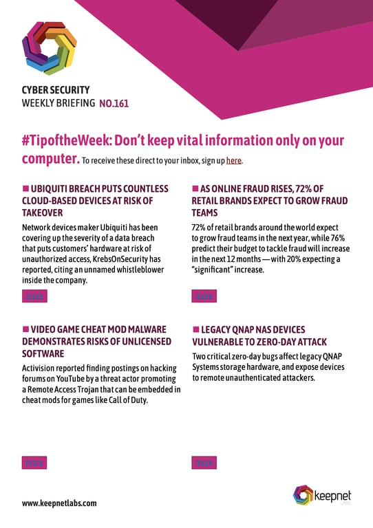 Weekly Cybersecurity Newsletter No: 161