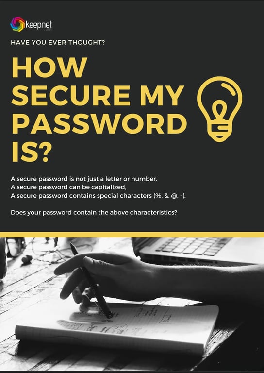 How secure my password is poster
