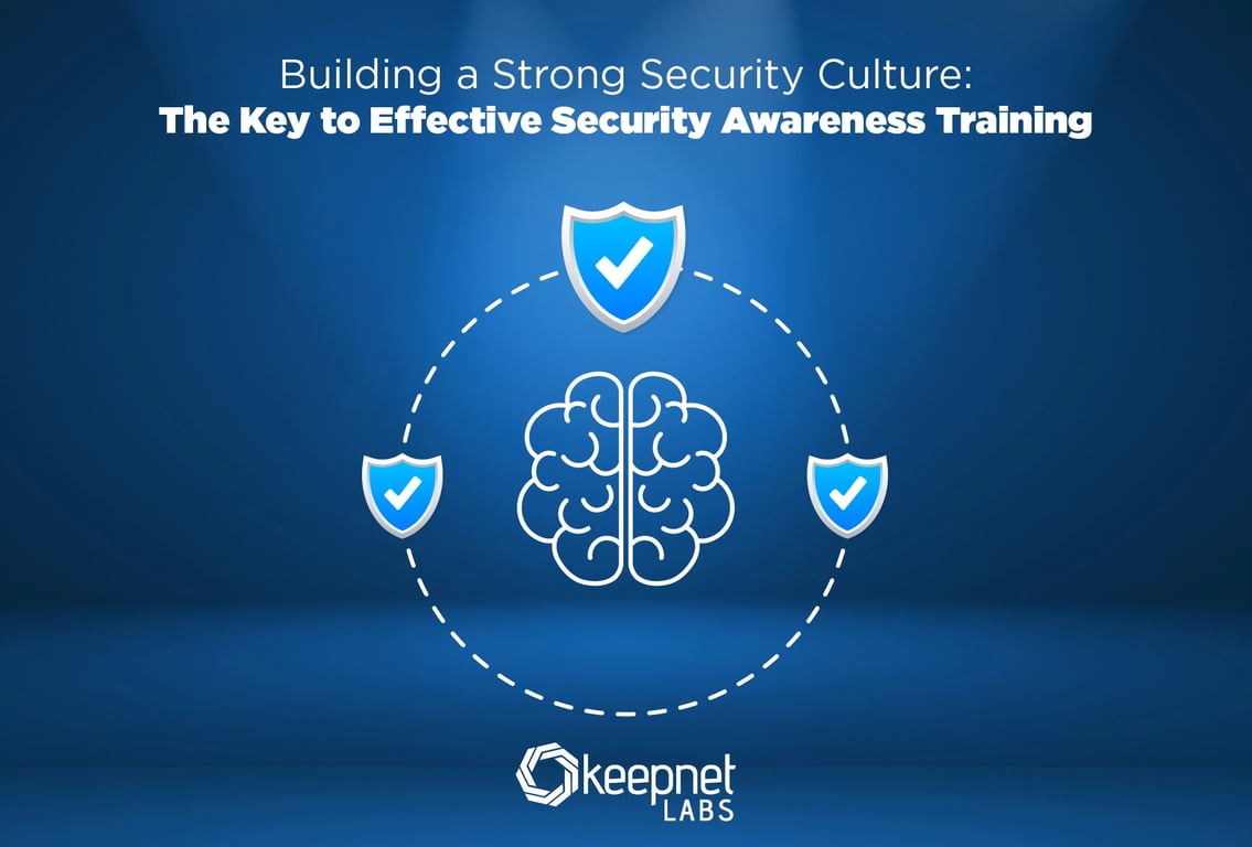 a blue background with the words building a strong security culture the key to effective security