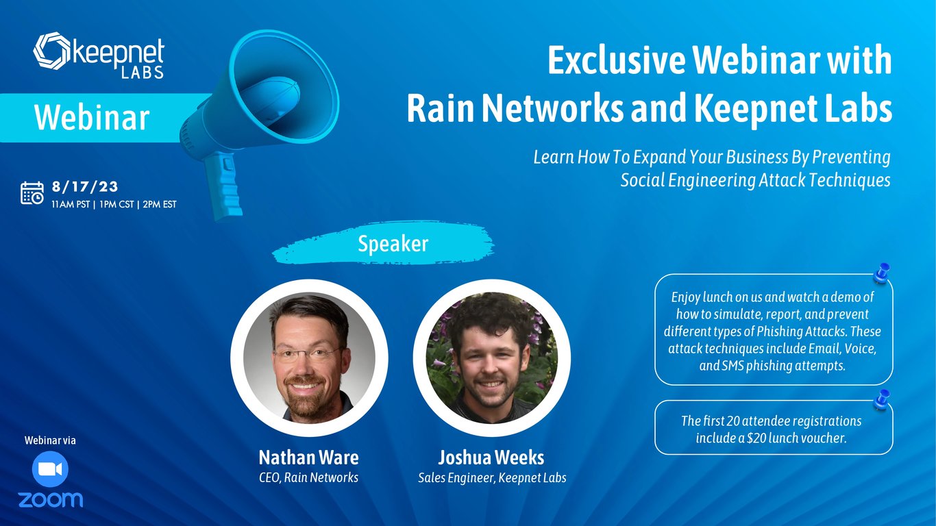 Exclusive Webinar with Rain Networks and Keepnet Labs Event