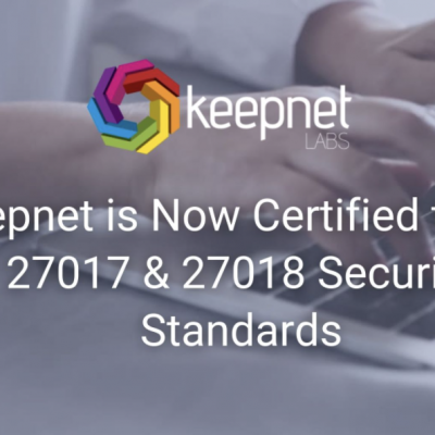 Keepnet logo with ISO 27017 and ISO 27018 text