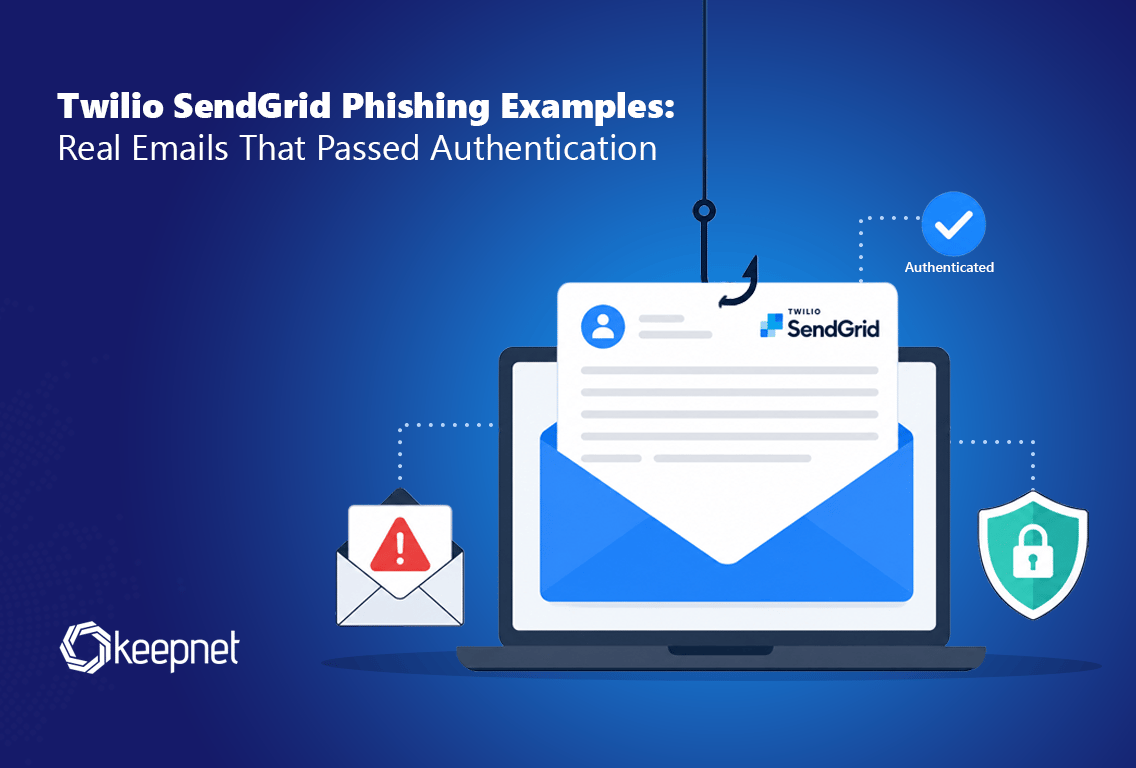 Collection of 27 real Twilio SendGrid phishing emails that passed SPF, DKIM, and DMARC authentication, analyzed with phishing techniques, examples, and security recommendations.