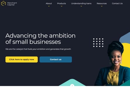 Merchant Capital homepage