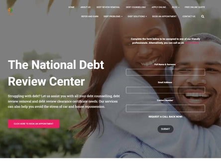 National Debt Review Center homepage