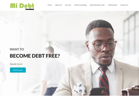 Mi-Debt homepage