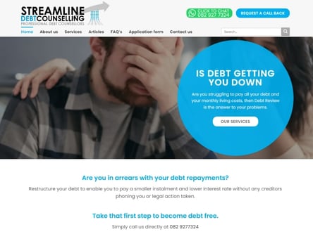 Streamline Debt Counselling homepage