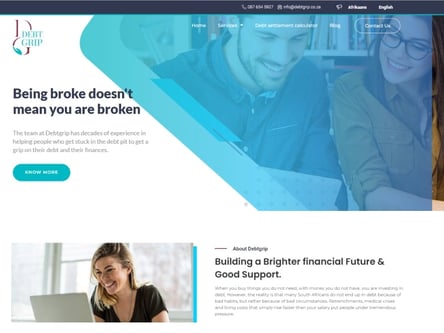 DebtGrip homepage