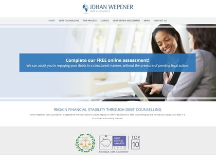 Johan Wepener Debt Counsellors homepage