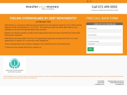 Master your Money homepage