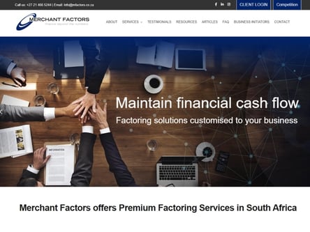 Merchant Factors homepage