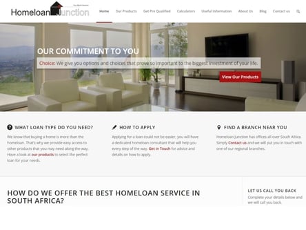 Homeloan Junction homepage