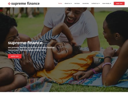 Supreme Finance homepage