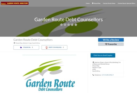 Garden Route Debt Counsellors homepage