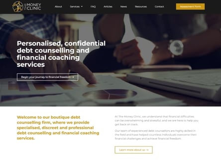 Money Clinic homepage