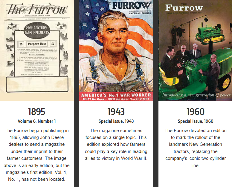 더 퍼로우의 역사, &copy;JOHN DEERE, 공식 홈페이지 일부 캡쳐