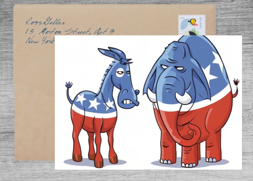 Politics Card: A Unifying Message for Elephants and Donkeys