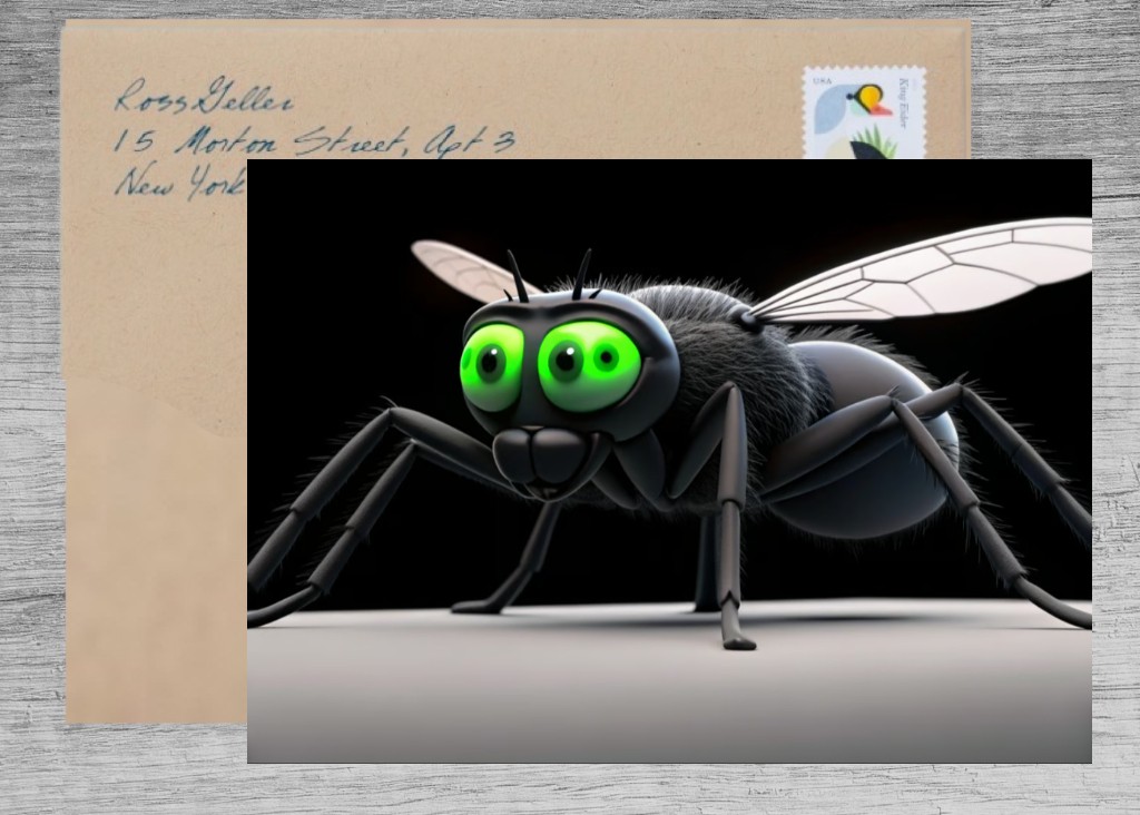 Wings of Love: A Modern Art Greeting Card