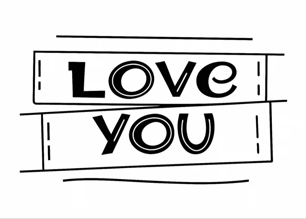 A Heartfelt Message of Love with Black and White Art
