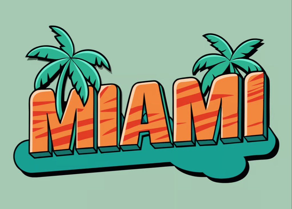 Wish You Were Here: Miami Vacation Greeting Card