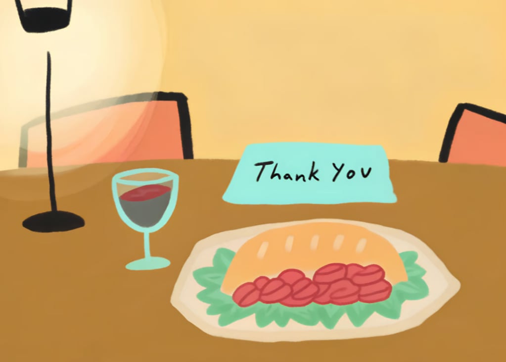 Thank You For Hosting Dinner with Love