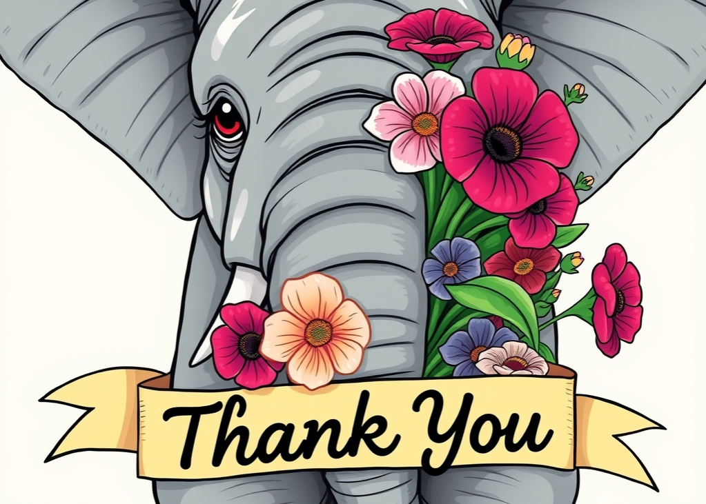 A Heartfelt Thank You from the Wild: A Grateful Elephant