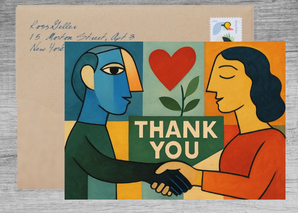 A Masterpiece of Gratitude: Artistic Thank You Card