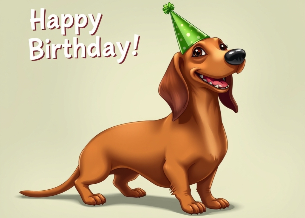 Paws-itively Paw-some Weiner Dog Birthday Wishes