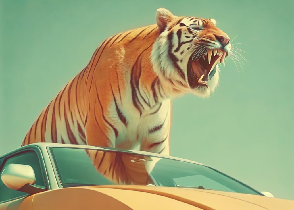 Retro Style Happy Birthday to a Cool Tiger